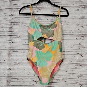 Kate Spade Multicolor Floral Womens One Piece Swimsuit